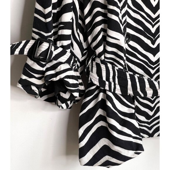 Zebra Print Belted Jacket Size Petite XL New Directions - Picture 5 of 6
